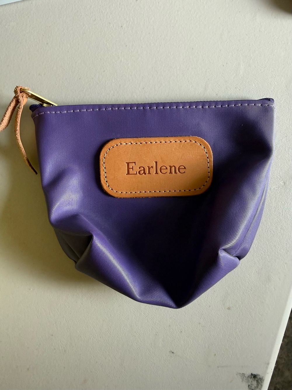 Jon Hart “Earlene” Purple Cosmetic Makeup Bag Purse Size Like New